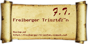 Freiberger Trisztán névjegykártya